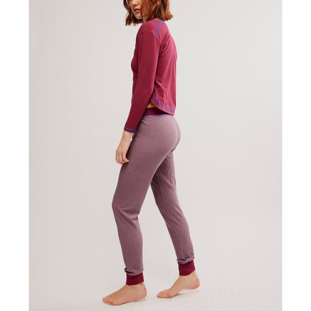 FREE PEOPLE Chill Evening PJ Set / Wild Ginger - Picture 2 of 7